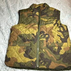 Crewcut Boys Camo Zip Vest Size 4/5-EUC